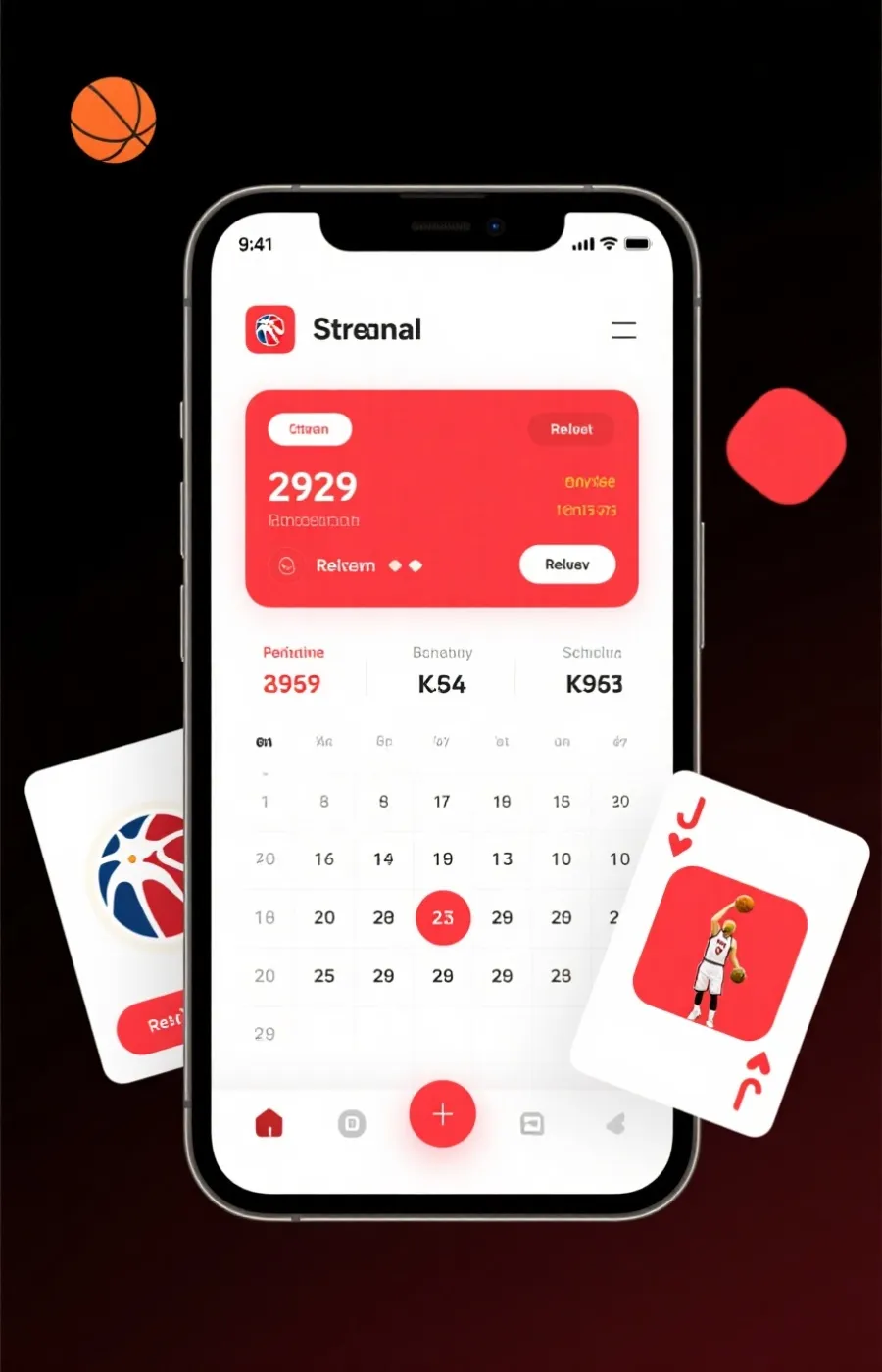 女篮直播APP界面示意图